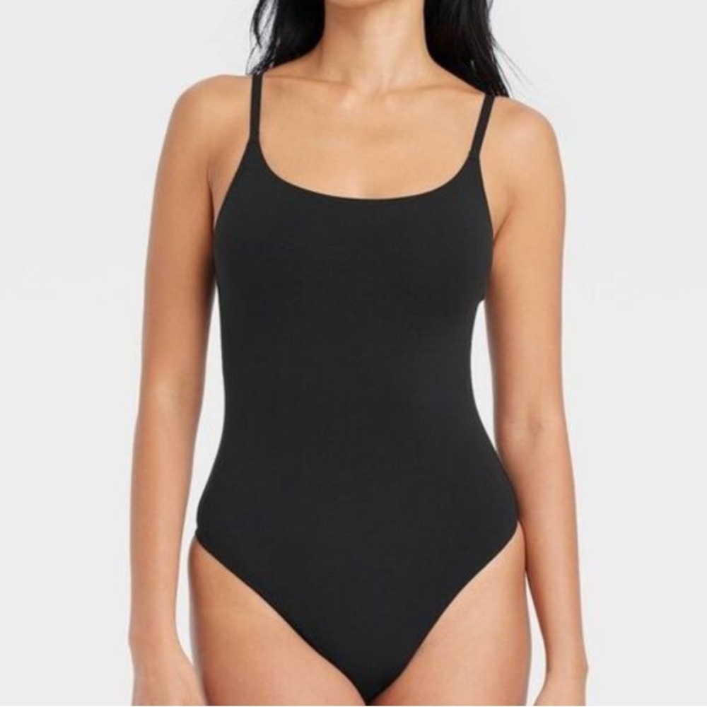 Auden Women's 4-Way Stretch Cami Bodysuit Black